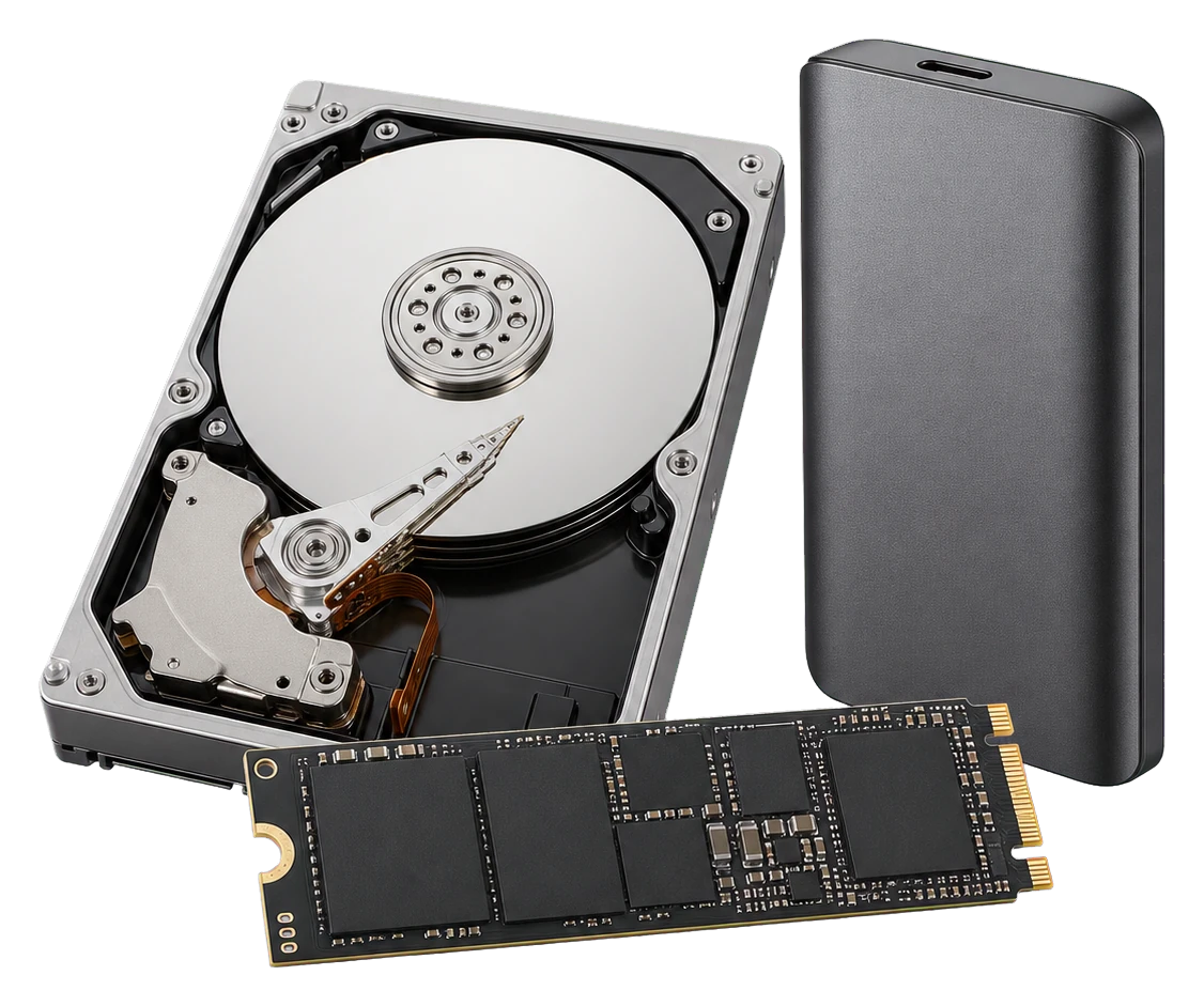 Hard drive, NVMe SSD and external drive data recovery at Origin Repairs Leeds
